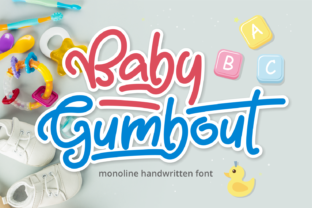 Baby Gumbout Font: A Handwritten Script for Makers
