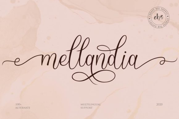 Mellandia Font Review: A Script with Graceful Swashes