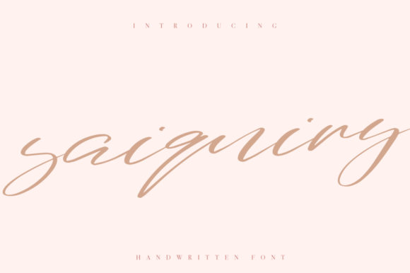 Saiquiry: A Soft Script Font for Business Branding